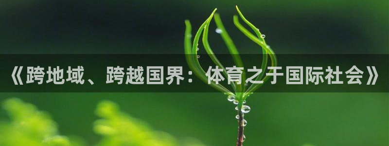 中欧体育ac米兰：《跨地域、跨越国界：体育之于国际社会》